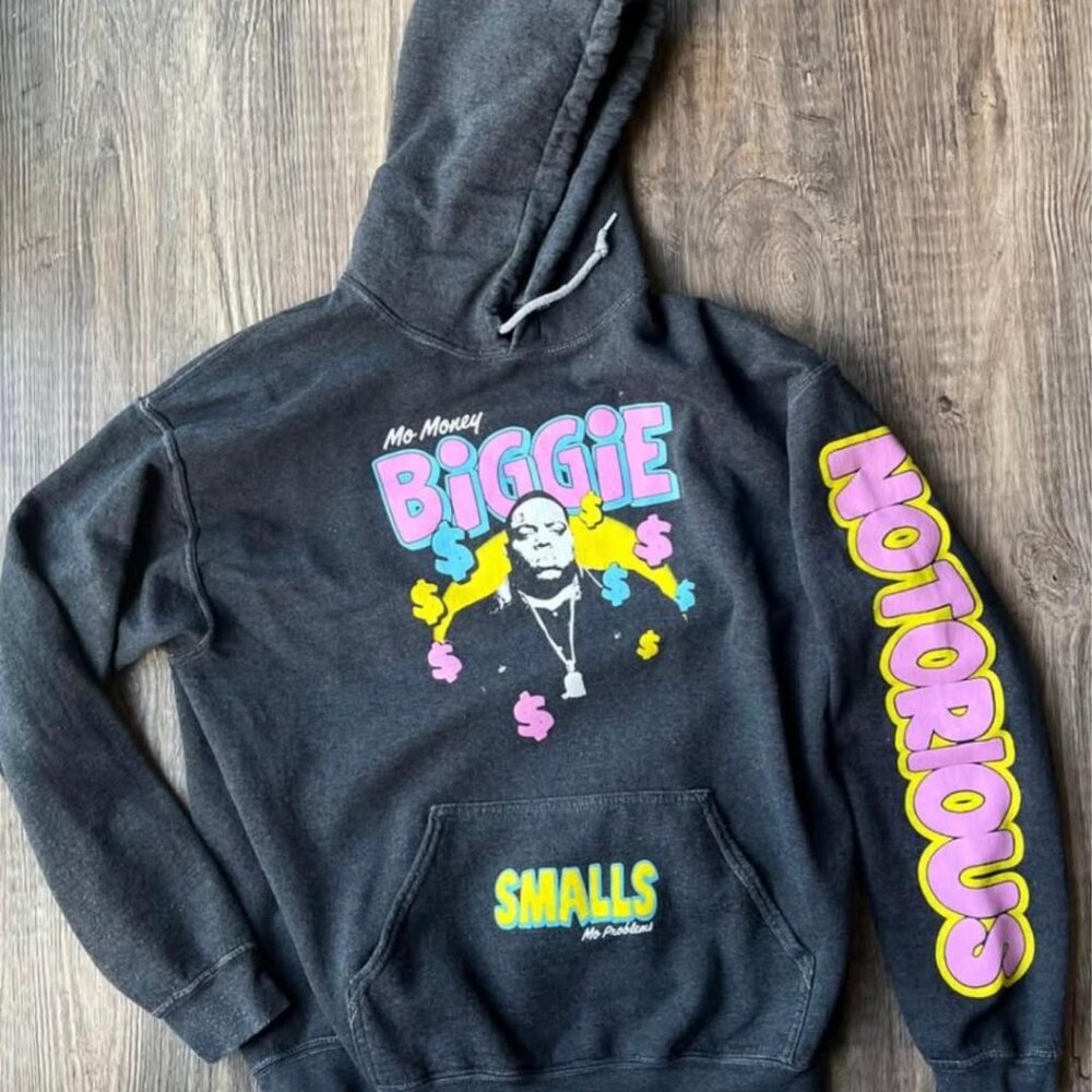 Notorious  BIG Biggie Smalls Mo Money B.I.G. Hoodie Sweatshirt Large